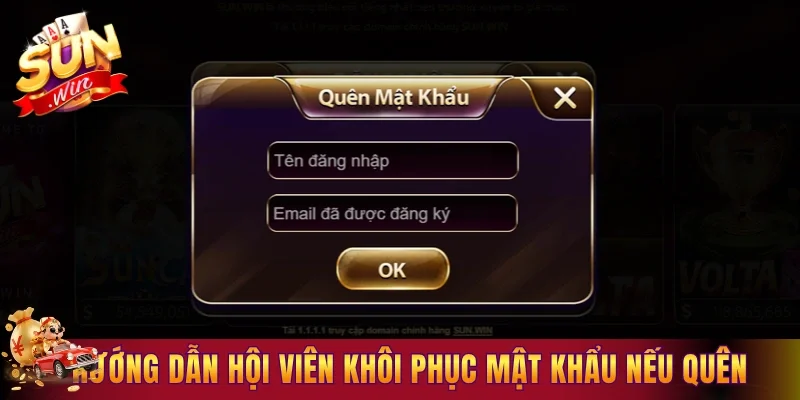 Hướng dẫn hội viên khôi phục mật khẩu nếu như quên